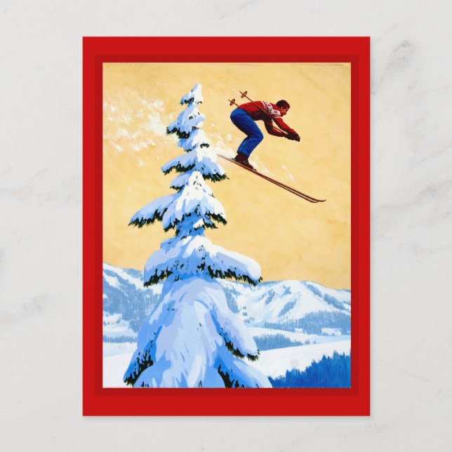 Carte Postale Suisse Saut à ski (Devant)
