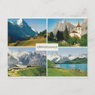 Carte Postale Suisse vintage Grindelwald