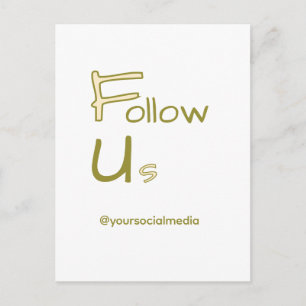 Carte Postale suivez-nous nom d'utilisateur facebook médias soci
