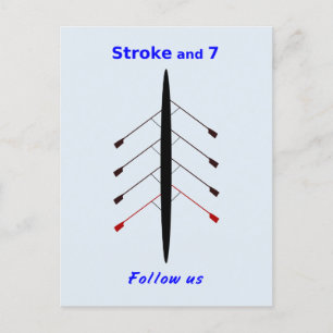 Carte Postale Suivez-nous sur la course d'aviron sept