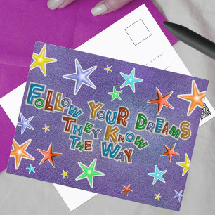 Carte Postale Suivez Vos Rêves Ils Connaissent La Façon Dont Cit