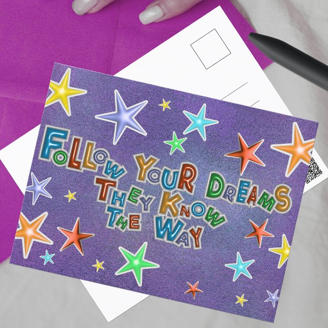 Carte Postale Suivez Vos Rêves Ils Connaissent La Façon Dont Cit (Créateur téléchargé)