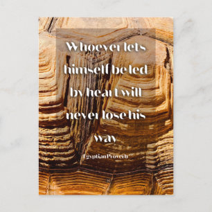 Carte Postale Suivez votre coeur Inspirational Egyptian Proverbe