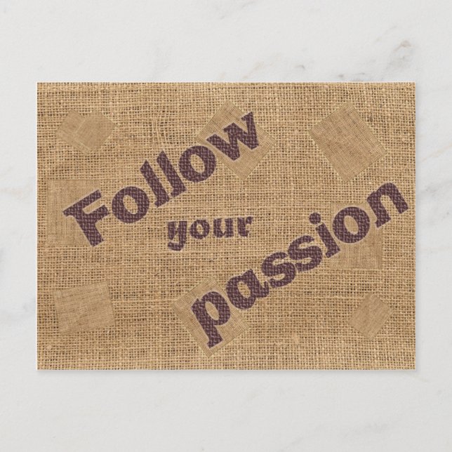 Carte Postale Suivez votre devis de passion Motivational (Devant)