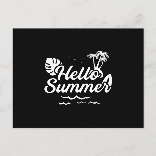 Carte Postale Summer Beach Vacances Surf Mer Cool Soleil Drôle C (Devant)