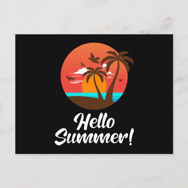 Carte Postale Summer Beach Vacances Surf Mer Cool Soleil Drôle C (Devant)
