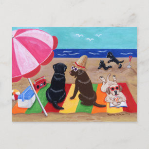 Carte Postale Summer Breeze Labradors Peinture
