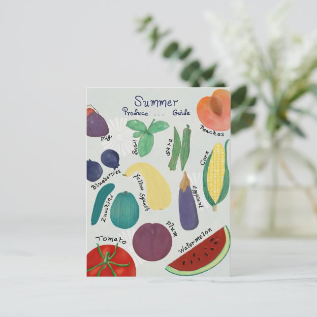Carte Postale Summer Produce Guide (Debout devant)