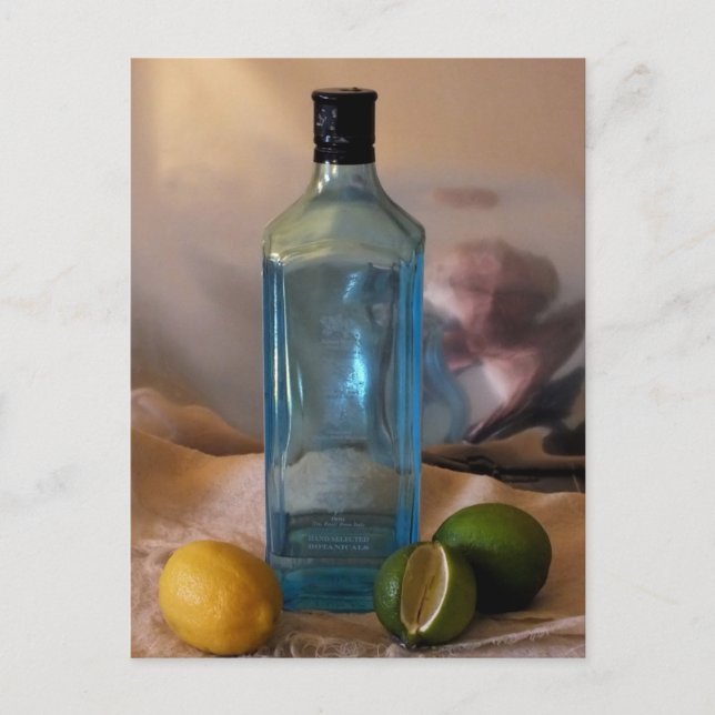 Carte Postale "Summertime" "La vie morte avec bouteille et agrum (Devant)