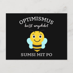 Carte Postale Sumsi Avec Butt Optimisme Abeilles apiculteurs Mie