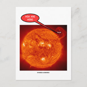 Carte Postale Sun Earth You Are Here (Humour astronomique)