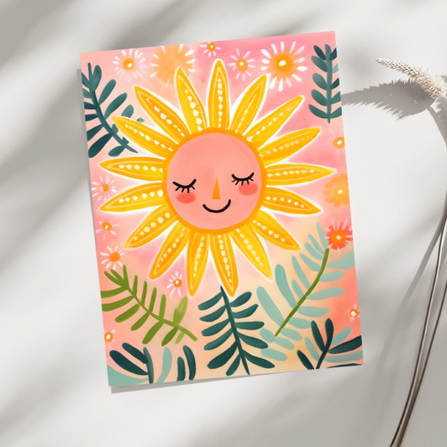 Carte postale Sun en lecture (Créateur téléchargé)