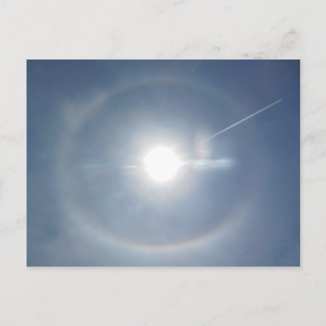 Carte postale Sun Halo Condensation Trail (Devant)