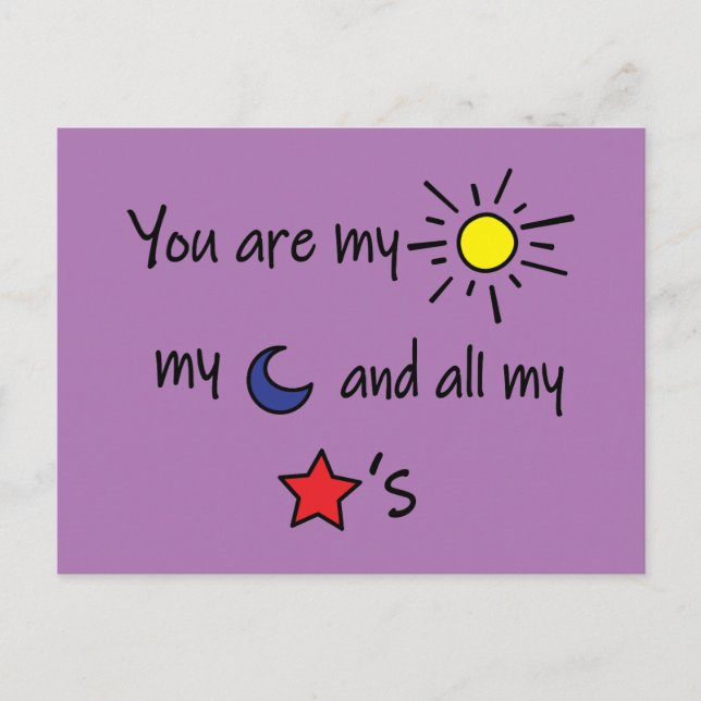 Carte Postale Sun-Moon-and-Stars- (Devant)
