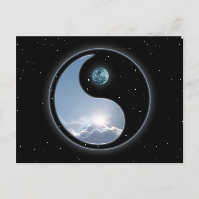Carte Postale Sun Moon Yin-Yang (Devant)