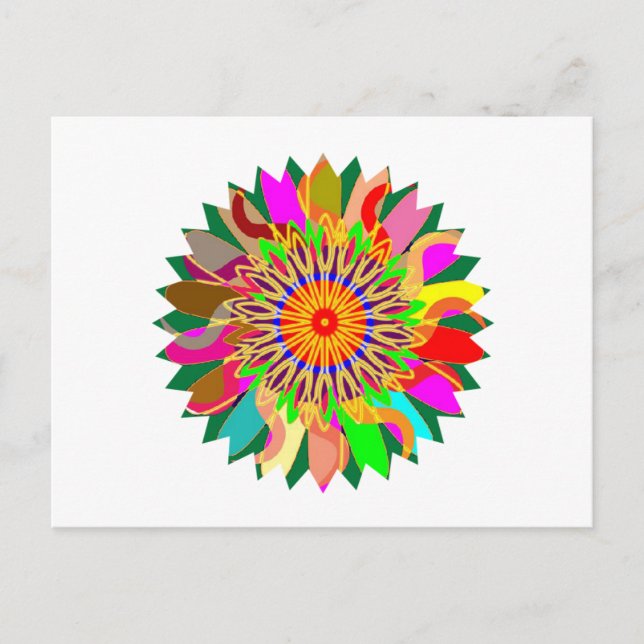 Carte Postale SUN Planet CHAKRA Art :  Source de vie sur Terre (Devant)