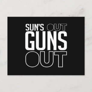 Carte Postale Sun sort Guns