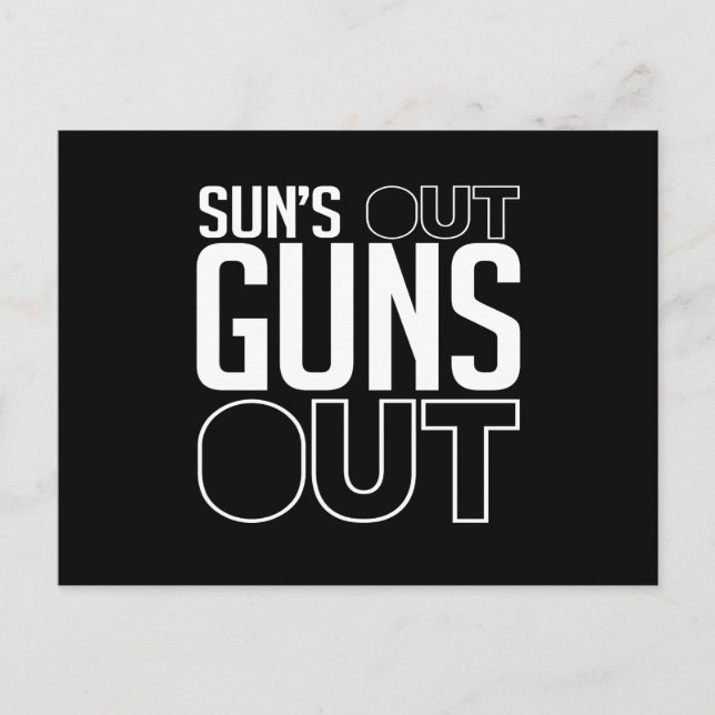 Carte Postale Sun sort Guns (Devant)