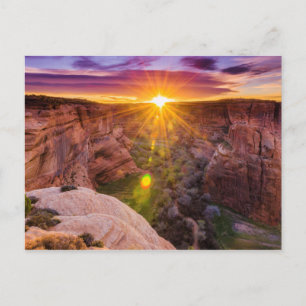 Carte Postale Sunburst à Canyon de Chelly, AZ
