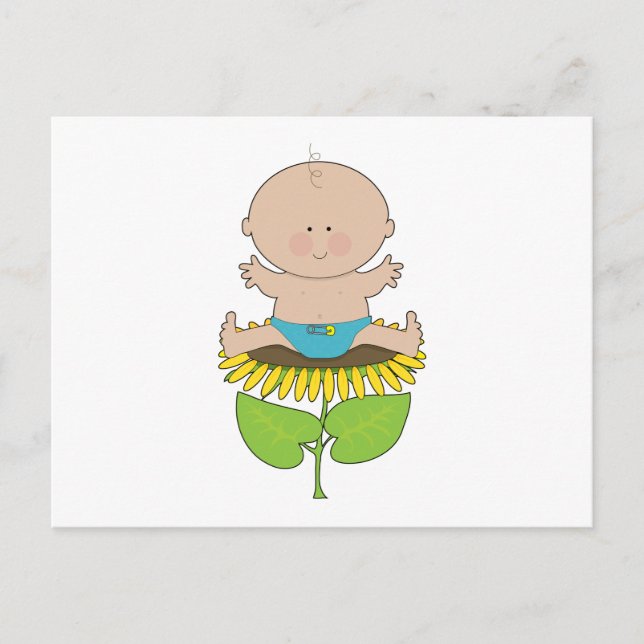 Carte Postale Sunflower Baby Boy (Devant)