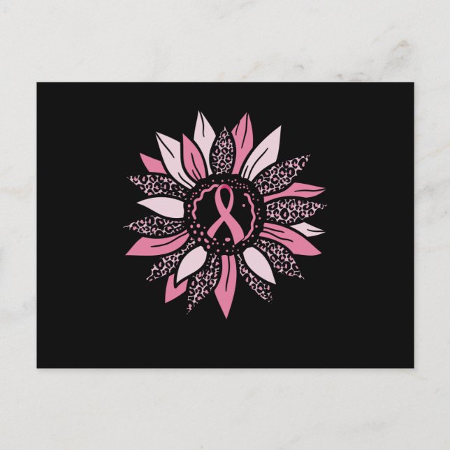 Carte Postale Sunflower Family Matching Breast Cancer Awareness (Devant)