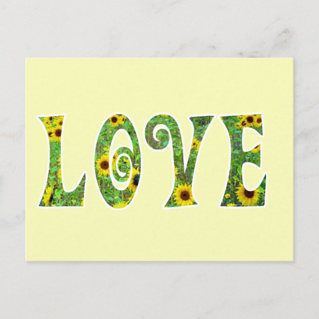 Carte Postale Sunflower Hippy Love (Devant)