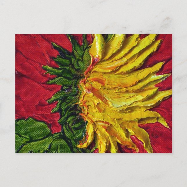 Carte postale Sunflower jaune (Devant)