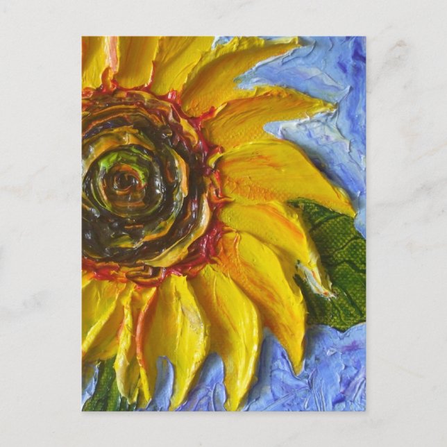 Carte postale Sunflower jaune (Devant)