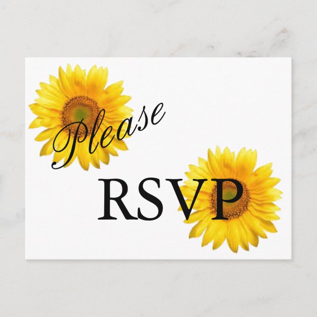 Carte postale Sunflower RSVP (Devant)