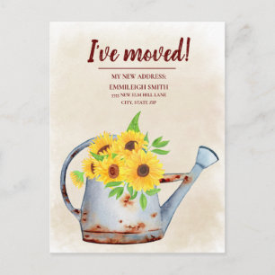 Carte Postale Sunflower Waters Can Watercolor Changer d'adresse