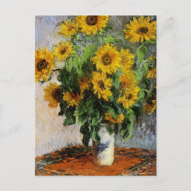 Carte Postale Sunflowers, 1881 par Monet. (Devant)