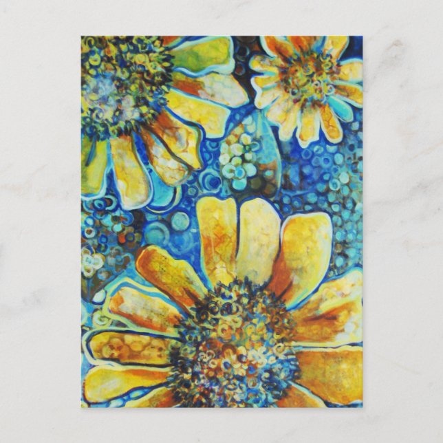 Carte Postale Sunflowers and Polk a Dots (Devant)