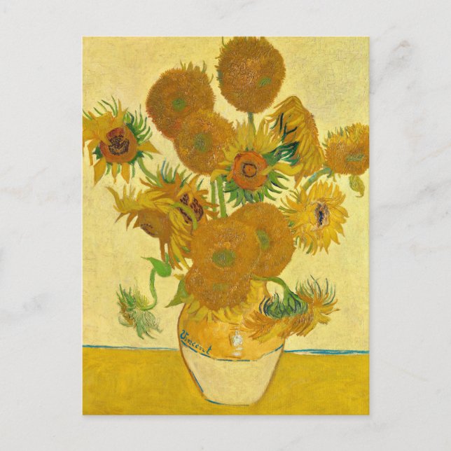 Carte Postale Sunflowers par Vincent Van Gogh (Devant)
