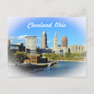 Carte Postale Sunny Cleveland River Skyline