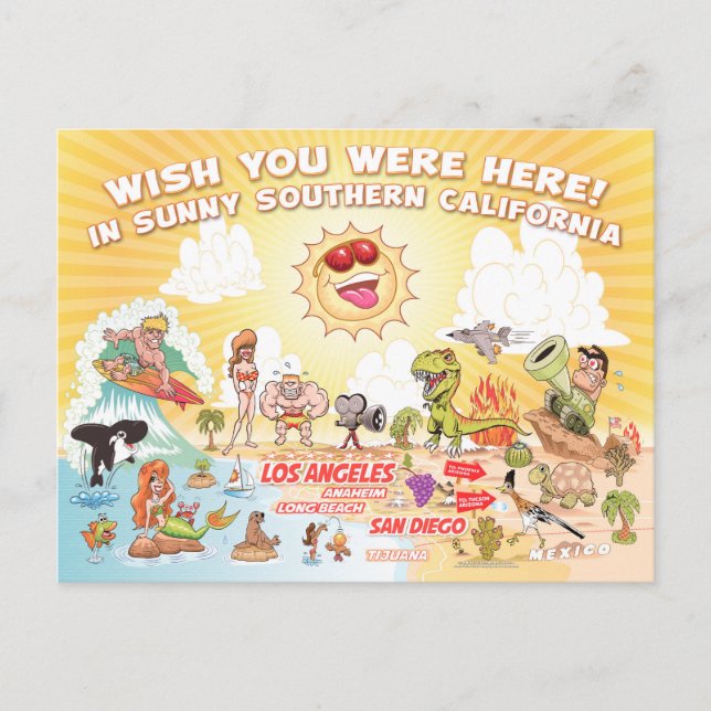 Carte postale Sunny Southern California (Devant)