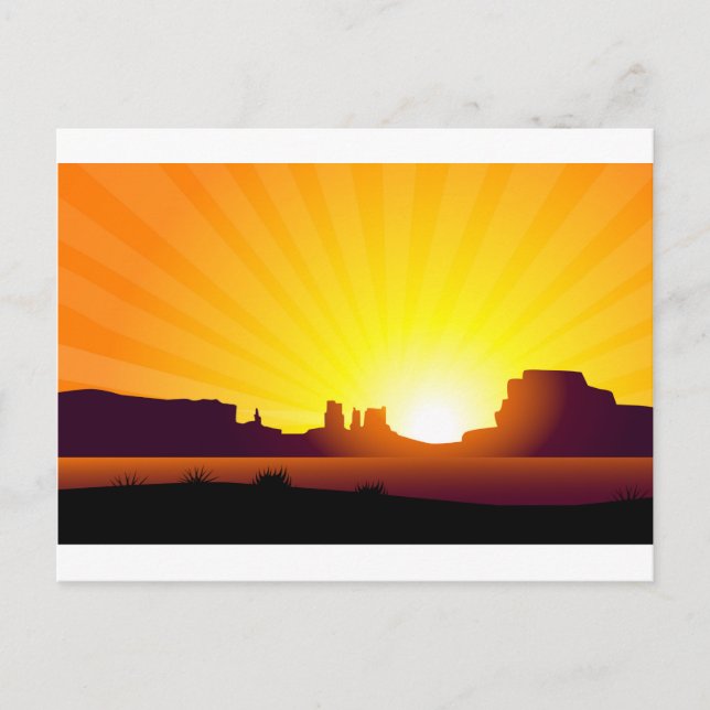 Carte Postale Sunrise du désert (Devant)