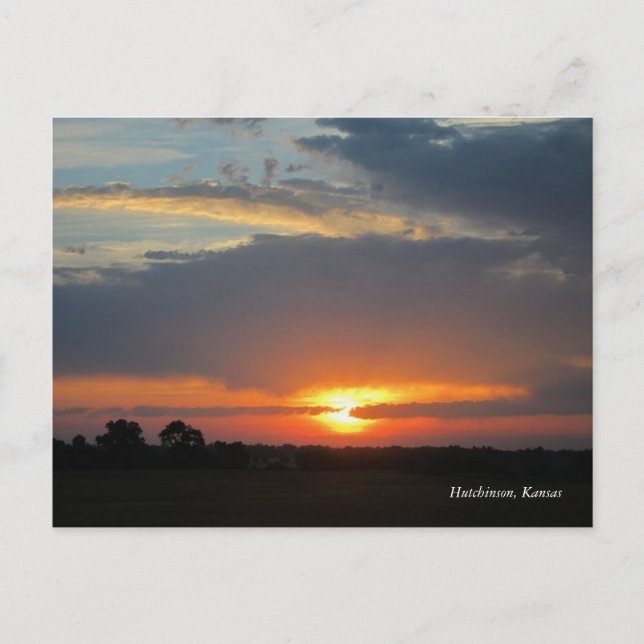 Carte Postale Sunrise du Kansas (Devant)