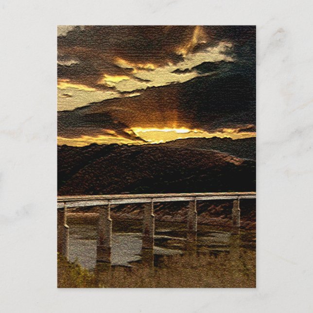 Carte Postale Sunrise du pont de Californie (Devant)