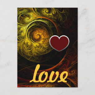 Carte postale Sunrise Floral Red Love