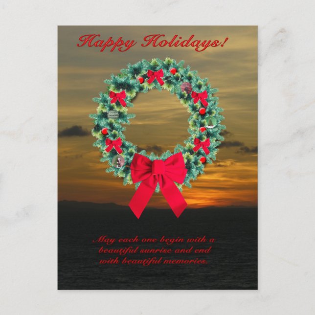 Carte postale Sunrise Happy Holidays (Devant)