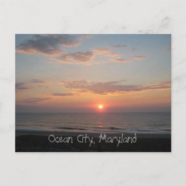Carte Postale "Sunrise - Ocean City, Maryland" (Devant)