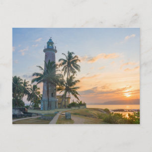 Carte Postale Sunrise, phare de Galle
