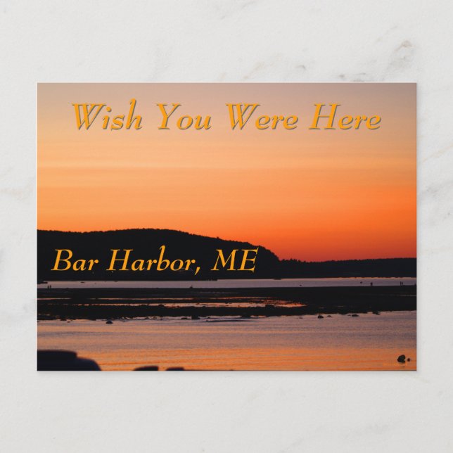 Carte Postale Sunset At Bar Harbour (Devant)