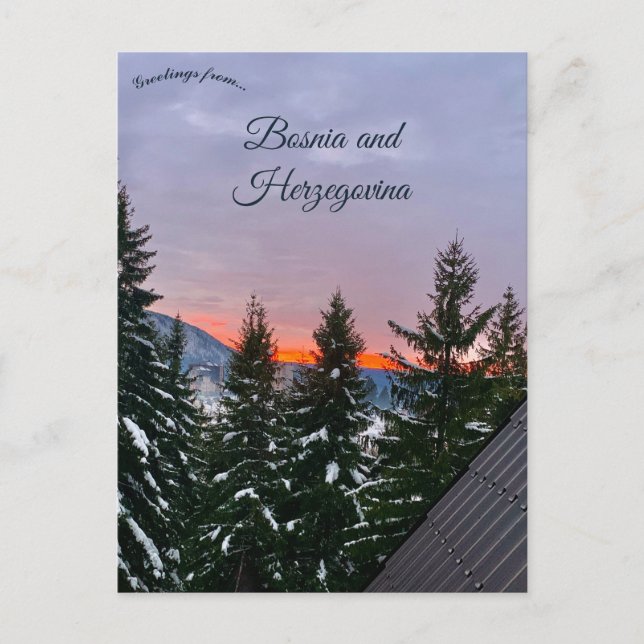 Carte Postale Sunset at Sisava Bosnia and Herzegovina (Devant)