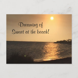 Carte postale Sunset at the Beach Quote