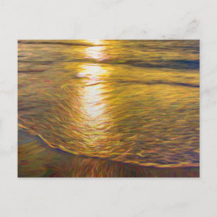 Carte Postale Sunset Beach Art Abstrait