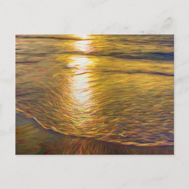 Carte Postale Sunset Beach Art Abstrait (Devant)