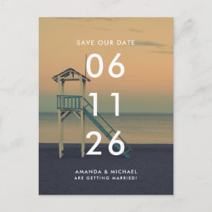 Carte Postale Sunset Beach Wedding Save the Date 