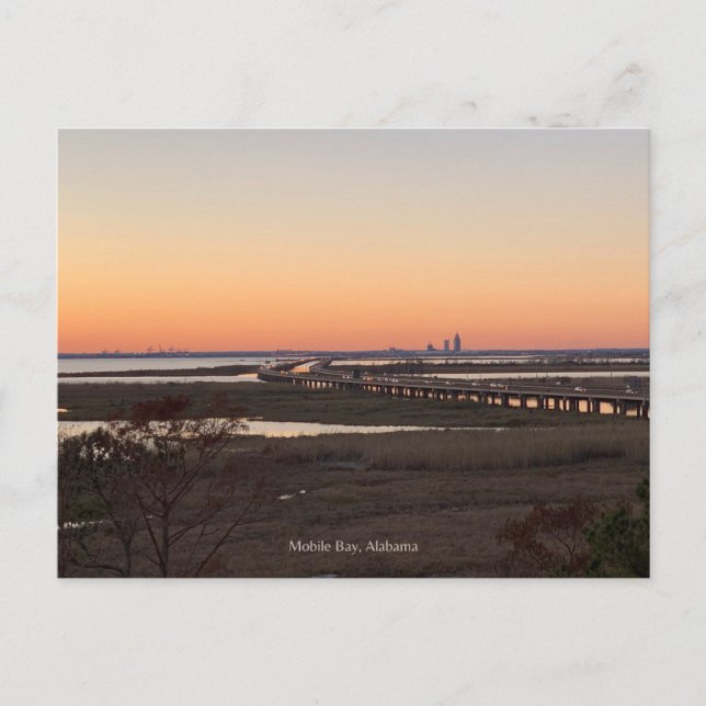 Carte postale Sunset de la baie mobile (Devant)