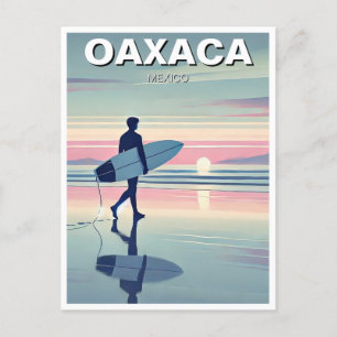 Carte Postale Sunset de Surfer moderne Oaxaca Mexique